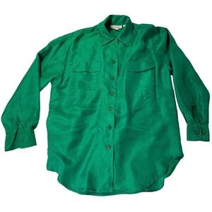 Vintage Silk Button Down Shirt